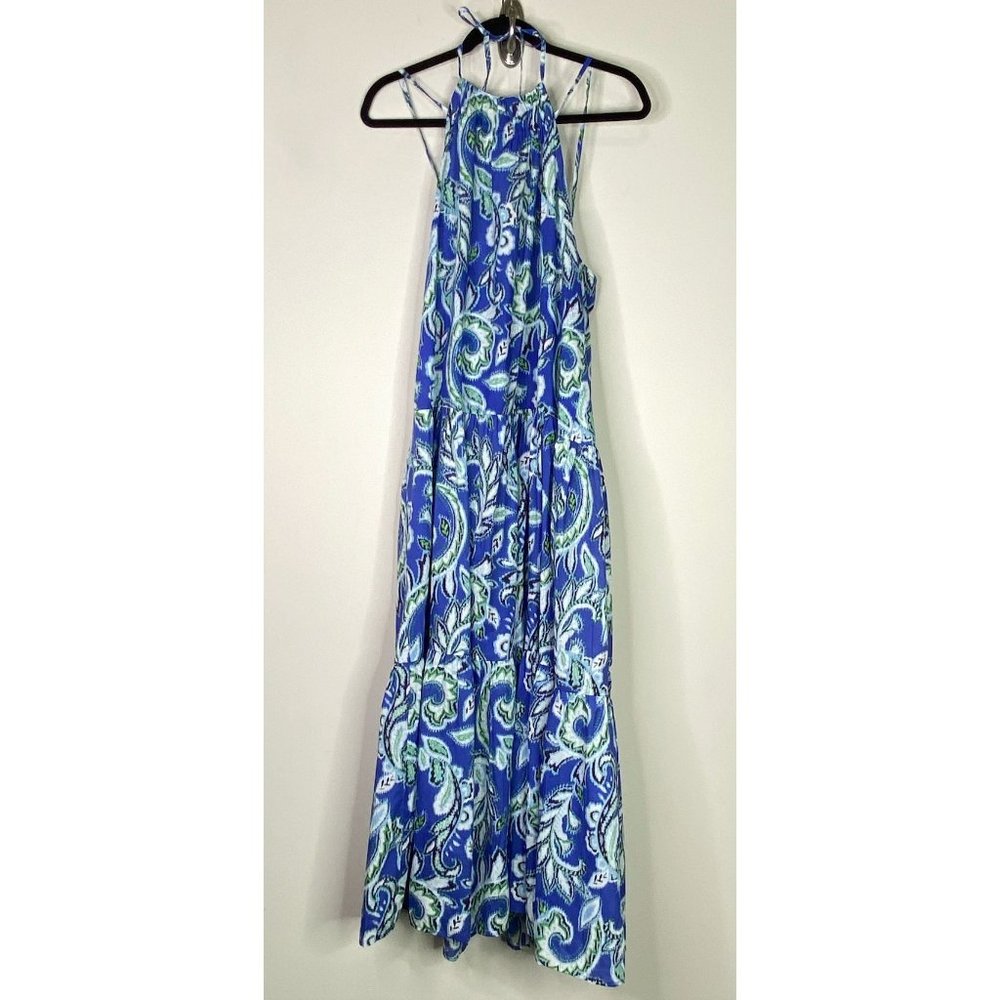 Zara Tiered Floral Print Sleeveless Maxi Bloggers Dress Women's Size Medium